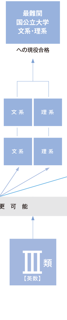 Ⅲ類（英数）：難関国公立大学文系への現役合格