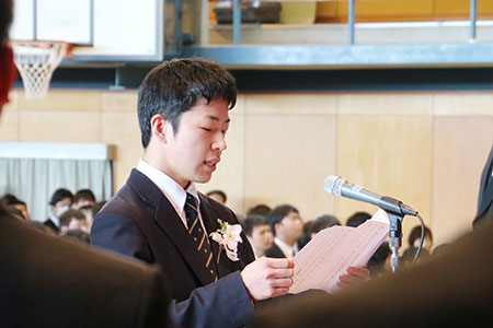 17年度 高校卒業式 K3卒業生代表 答辞 須磨学園