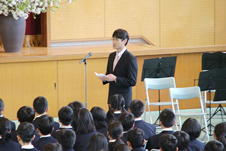 18年度中学校入学式 保護者代表 挨拶 須磨学園
